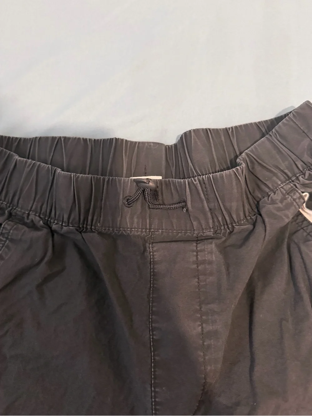 Boys Black Cargo Pants - Elastic Waist